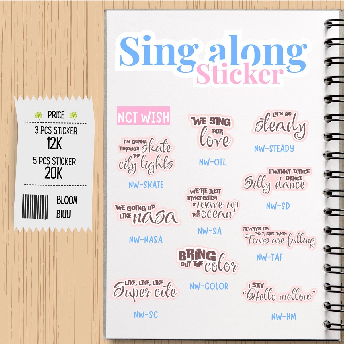 bloombiuu's tweet photo. ♡rt, like &amp; share are appreciated♡

★*. Open Pre-Order 𝚜𝚒𝚗𝚐 𝚊𝚕𝚘𝚗𝚐 𝚜𝚝𝚒𝚌𝚔𝚎𝚛 by @bloombiuu 🩰

- pre-order 5 - 20 Juni
- 💸 12.000 dp 8.000 (3 pcs)
- 💸 20.000 dp 15.000 (5 pcs)
- details : https://t.co/C8KqdBoE7w

★ pelunasan via oren blm termasuk adm 9% + 1.250 https://t.co/81ZrX1cyaG