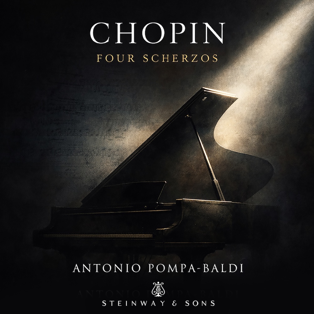 SteinwayAndSons's tweet photo. Steinway Artist Antonio Pompa-Baldi releases Chopin’s complete Scherzos on the Steinway label with explosive energy, passionate intensity, and profound poetry. Learn more ➡️ https://t.co/c4XvM3pS55 🎹✨ https://t.co/edmWezPiQD