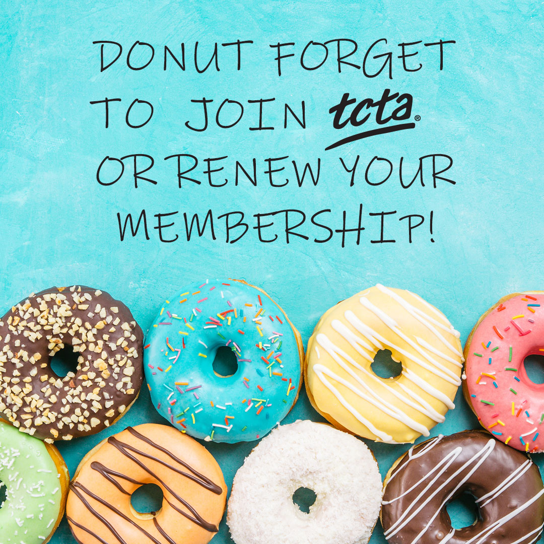 texascta's tweet photo. It's National Donut Day! Dunkin' Donuts and Krispy Kreme have free donuts and discounts at today. While you're enjoying a sweet treat, donut forget to join TCTA or renew your membership for 2026-27 at https://t.co/q5jXejEyJs. https://t.co/YqE2GiUwVu