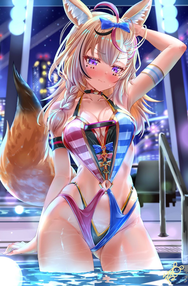 HotaruAyakase's tweet photo. ねぽらぼ in Night Pool
🍑#ねねアルバム 　🎪#絵まる 
⛄#らみあーと 　　  ♌#ししらーと https://t.co/ElU4s7GkKu
