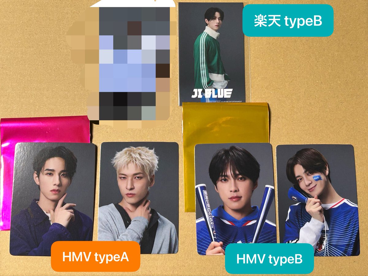 io_yy7's tweet photo. JI BLUE 店舗別特典 トレカ ステッカー HMV 楽天

譲：佐藤 河野 金城 佐野

求：同異種 髙塚 (2枚目💖)

名古屋手渡し、郵送 ◎
検索からもお気軽にお声かけください！
#JIBLUE交換 https://t.co/5JcrgyFNVZ