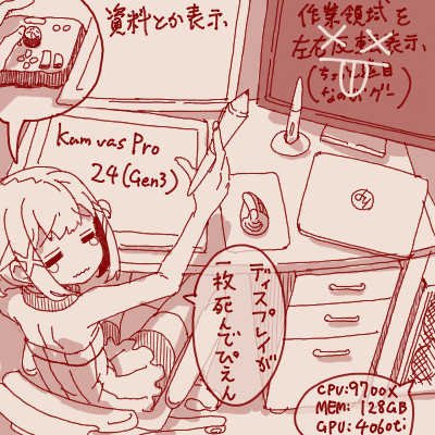 サブディスプレイが突然死して悲しみ
早急に手配せねば! 