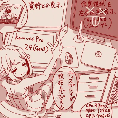 サブディスプレイが突然死して悲しみ
早急に手配せねば! 