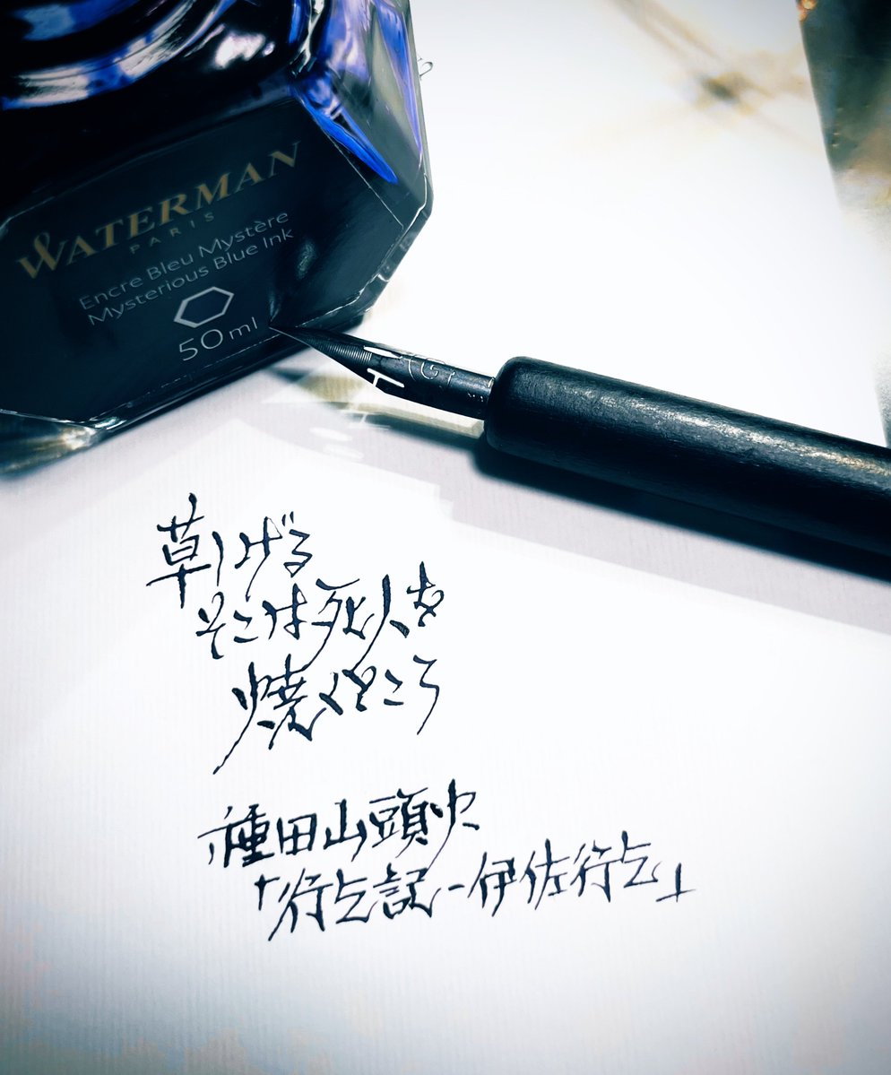 hal_lettering's tweet photo. 種田山頭火『行乞記‐伊佐行乞』
 #青空の抜粋室 https://t.co/paLgWHp0w4