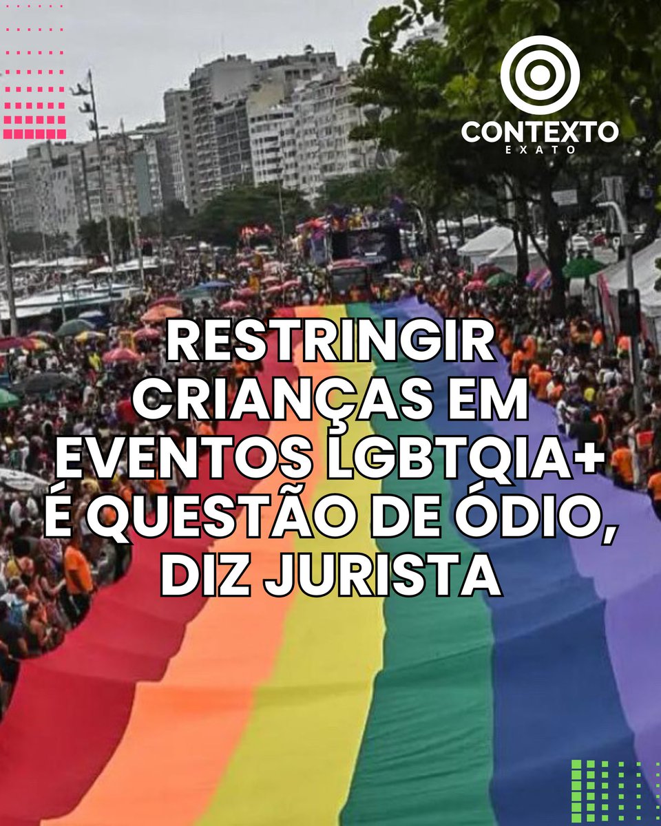 Contexto_Exato's tweet photo. Projeto de lei, de autoria de vereador do União Brasil, foi aprovado na Câmara Municipal de São Paulo. Para virar lei, ainda é necessária a aprovação, em segundo turno, no plenário da Casa. O texto cita especificamente a Parada do Orgulho LGBTQIA+, como um dos eventos que estariam proibidos a crianças e adolescentes. 

Siga @contexto_exato no Instagram!
Saiba mais no Portal Contexto Exato.

🔗 Link para a matéria nos stories. 
📸 Paradalgbtirio/ Instagram

https://t.co/gtPZcipXRH