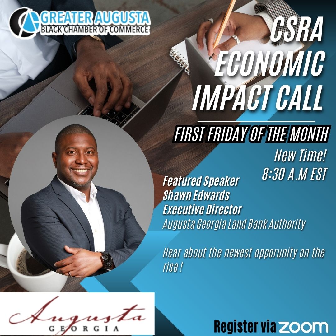 mygabc's tweet photo. Join the CSRA Economic Impact Call!

Hear from featured speaker Shawn Edwards, Executive Director of Augusta Georgia Land Bank Authority, and learn about exciting opportunities shaping our community's future.

Register via Zoom
https://t.co/xNGNIkN78t https://t.co/hz971G5hCA
