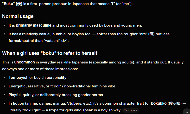 darkendbeing's tweet photo. @WWEFanShield @thejoyestboy read what where they mistranslated multiple things like turning boku into son? when boku said by a girl doesn't mean son. big mom constantly uses ore but no one calls her trans and that's a much more masculine term than boku. https://t.co/wgxnDAy9ms