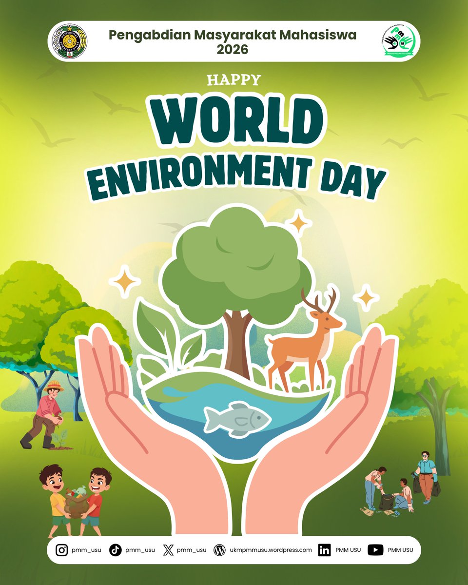 pmm_usu's tweet photo. [Selamat Hari Lingkungan Hidup Sedunia]

Bumi bukan warisan dari nenek moyang, melainkan titipan untuk generasi mendatang. Mari menjaga kebersihan lingkungan sekitar. 🌱🌟

✨️Let's Care and Share Together✨️

#UKMPMMUSU
#UKMPMMUSU12
#LetsCareandShareTogether https://t.co/W31z8cm9HI