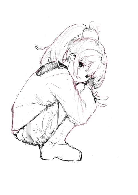 線画→完成