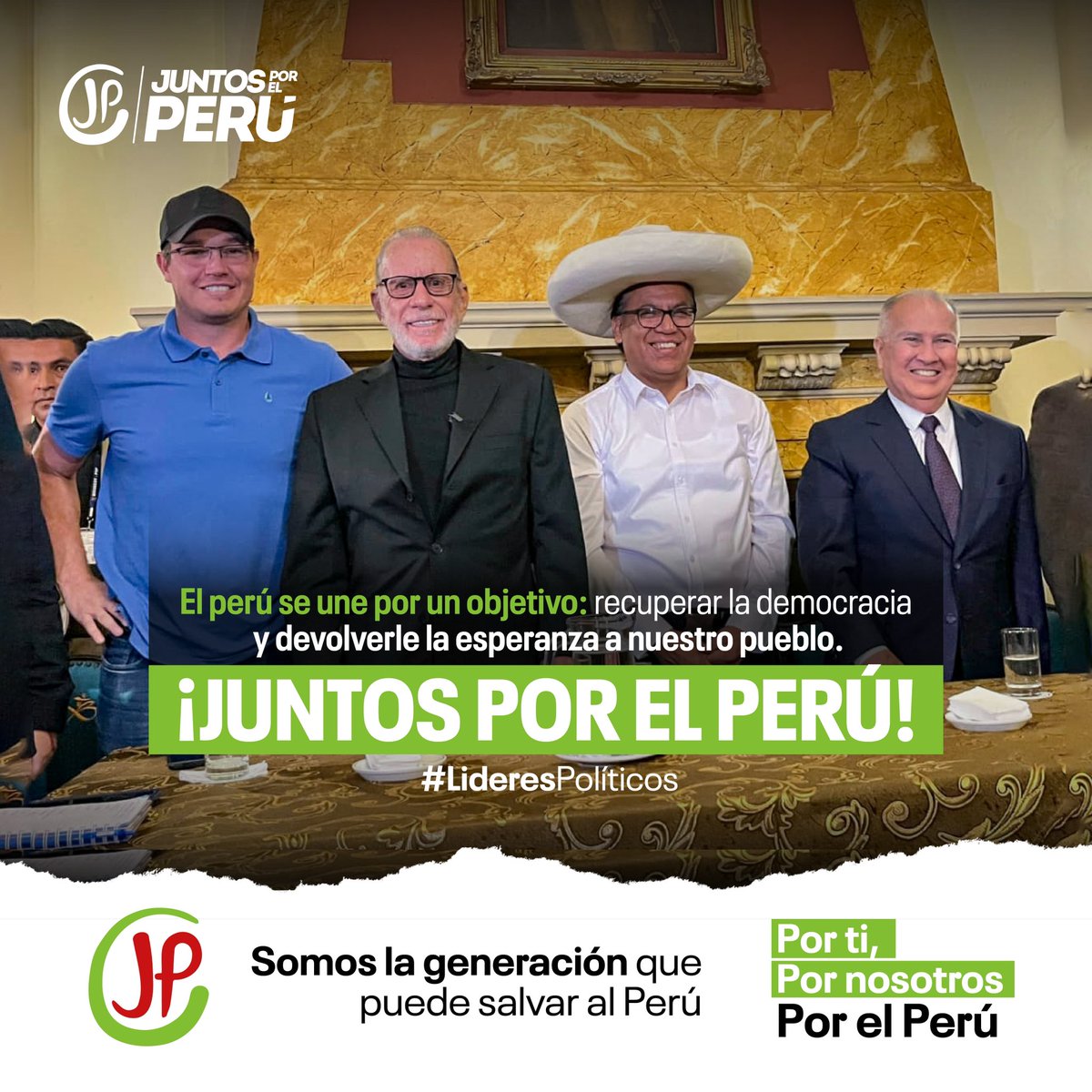RobertoSanchP's tweet photo. 𝐄𝐋 𝐏𝐄𝐑𝐔́ 𝐒𝐄 𝐔𝐍𝐄 𝐄𝐍 𝐔𝐍 𝐌𝐈𝐒𝐌𝐎 𝐂𝐀𝐌𝐈𝐍𝐎:
𝐑𝐄𝐂𝐔𝐏𝐄𝐑𝐀𝐑 𝐋𝐀 𝐃𝐄𝐌𝐎𝐂𝐑𝐀𝐂𝐈𝐀 𝐘 𝐑𝐄𝐍𝐎𝐕𝐀𝐑 𝐋𝐀 𝐄𝐒𝐏𝐄𝐑𝐀𝐍𝐙𝐀 𝐃𝐄 𝐍𝐔𝐄𝐒𝐓𝐑𝐎 𝐏𝐔𝐄𝐁𝐋𝐎. 💪
@George_Forsyth @LopezChauNava @RicardoBelmontC 

#JuntosPorElPerú #RobertoSanchezPresidente2026 #EsperanzaYCambio #Unidad