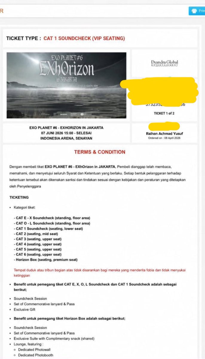 ryuorriu's tweet photo. wts // dijual
tiket exo exhorizon in jakarta day 2
available cat 1 (2 tix)
💰5juta /tix

Dm aja yg minat!!
tags wts wtb exo exhorizon jkt day 2
#EXhOrizon_in_Jakarta #EXO #zonauang https://t.co/sqagC2x3uJ