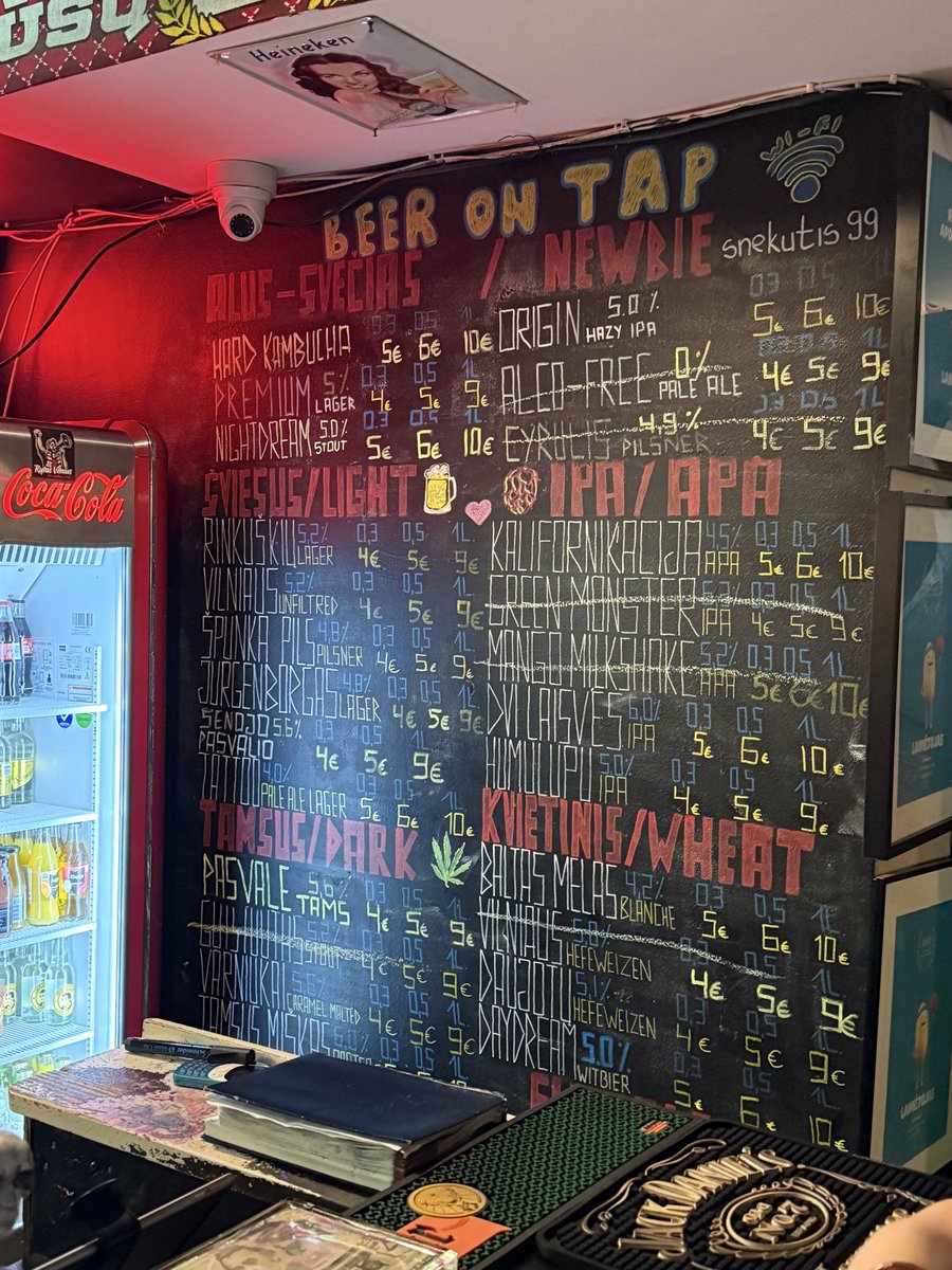ProfessorPubUK's tweet photo. Visit to Šnekutis, Vilnius, Lithuania - looked very unwelcoming from the outside, large and eclectic on the inside - food, beers and a wide range aged and groups sizes! #vilnius https://t.co/BWE1Sba87l