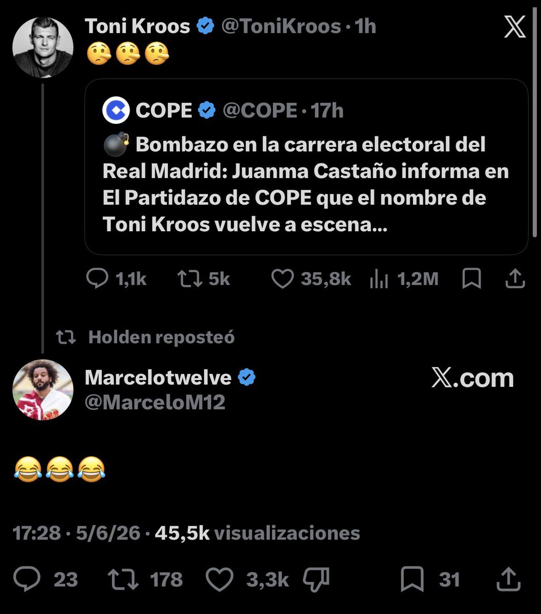 MrGermannn's tweet photo. Imagina preferir a Casillas, Raúl y Hierro que esto.

Toni y Marcelo siempre representarán al madridismo de verdad. https://t.co/lVCeyn8IMI