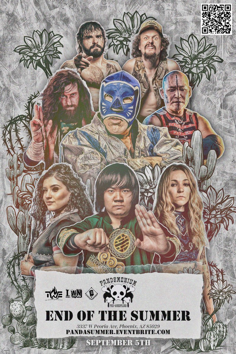 ProPandemonium's tweet photo. Pandemonium Pro Wrestling Presents:

End Of The Summer
September 5th 
Phoenix, AZ 
https://t.co/vFyDLusGQz https://t.co/ZA8tVZU48r