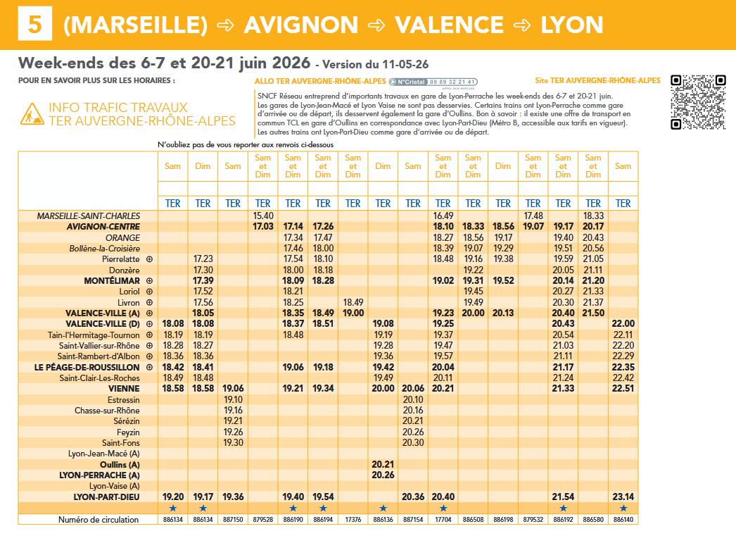 assoARDSL's tweet photo. @frecciarossa_fr @SNCFTERAURA @f3Alpes @F3Rhone_Alpes @LeDLisere @leprogreslyon @lyoncap @20minuteslyon @fnaut_aura @Venissieux_ ✅ Maintien de tous les trains @SNCFTERAURA les 6 et 7 juin entre @villedelyon et la vallée du #Rhône, excepté le 887137 (départ #Perrache 17h20) le 06/06.
❌ Aucune desserte de Jean-Macé. Les trains desservant Perrache sont détournés sur #PartDieu ou circulent via #Oullins. https://t.co/VvjgXa03Ip