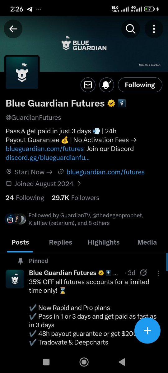 IamPSMART001's tweet photo. @Dekingsweb3 @BlueGuardiancom @GuardianFutures @GuardianTvLive Done ✅ https://t.co/EKW5vHmRPD