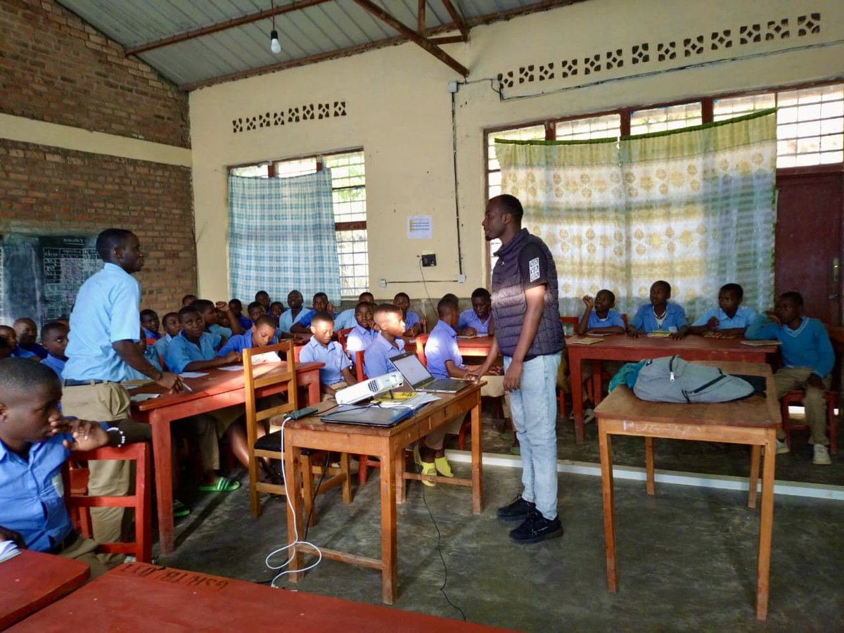 qsimpactrwanda's tweet photo. Reaching Remote Communities – No One Left Behind 

Yesterday, during Global Day of Action 2026, QS Impact Kigali Council delivered a climate education session at GS Rugote in Rutsiro District for 50 final-year students. https://t.co/5gg5q7GiT6
