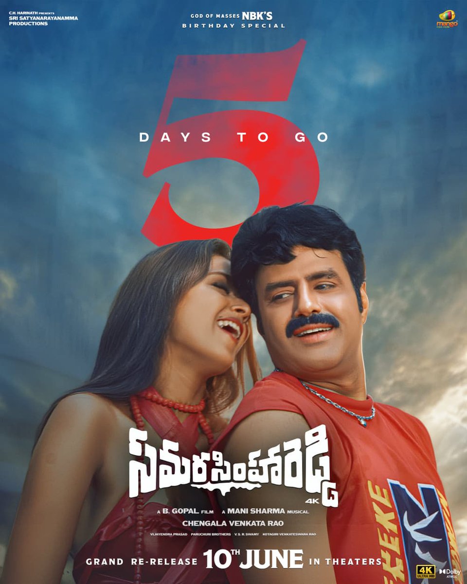Kkdtalkies's tweet photo. జూన్ 10
#SamaraSimhaReddy 🔥

జూన్ 12
#SuryaSonOfKrishnan 💙

జూన్ 13
#Eeswar4K 💥

ముచ్చటగా మూడు సినిమాలు 
గుంటూరు జిల్లాలో "కాకినాడ టాకీస్" ద్వారా విడుదల👍 https://t.co/9e5my8jc4X
