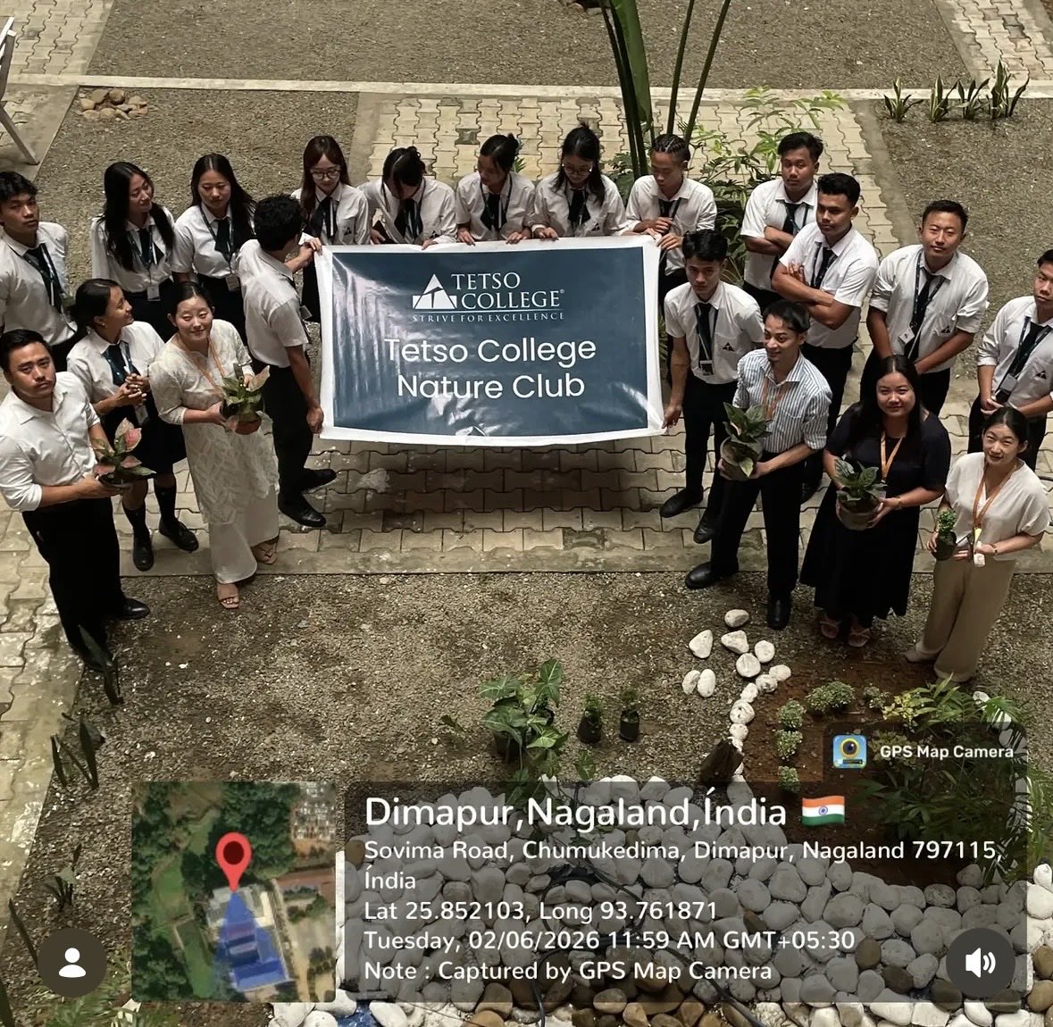 NssTetso's tweet photo. As part of the week-long World Environment Day activities, the Tetso NSS donated saplings to the Tetso Nature Club and participated in a plantation drive at the college campus. The activity aimed to foster environmental responsibility and support campus greening initiatives. https://t.co/IHMzJ7Eq1p