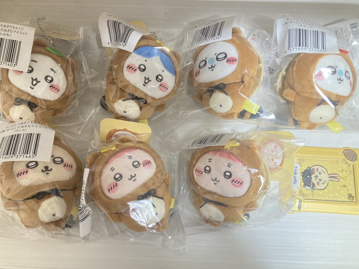 _sh97x's tweet photo. 【譲渡/買取】ちいかわ たぬきだもんくじ C賞 マスコット

譲：○ちいかわ ☆ハチワレ ☆モモンガ2 古本屋2 ラッコ
求：定価￥1200/個

・☆は無印同数お迎え
・6/6(土)11~13時頃＞別日大阪(梅田,なんば,心斎橋,天王寺)手渡しのみ

検索からでも気軽にお声がけください🌼 https://t.co/Tw23l2jk8V