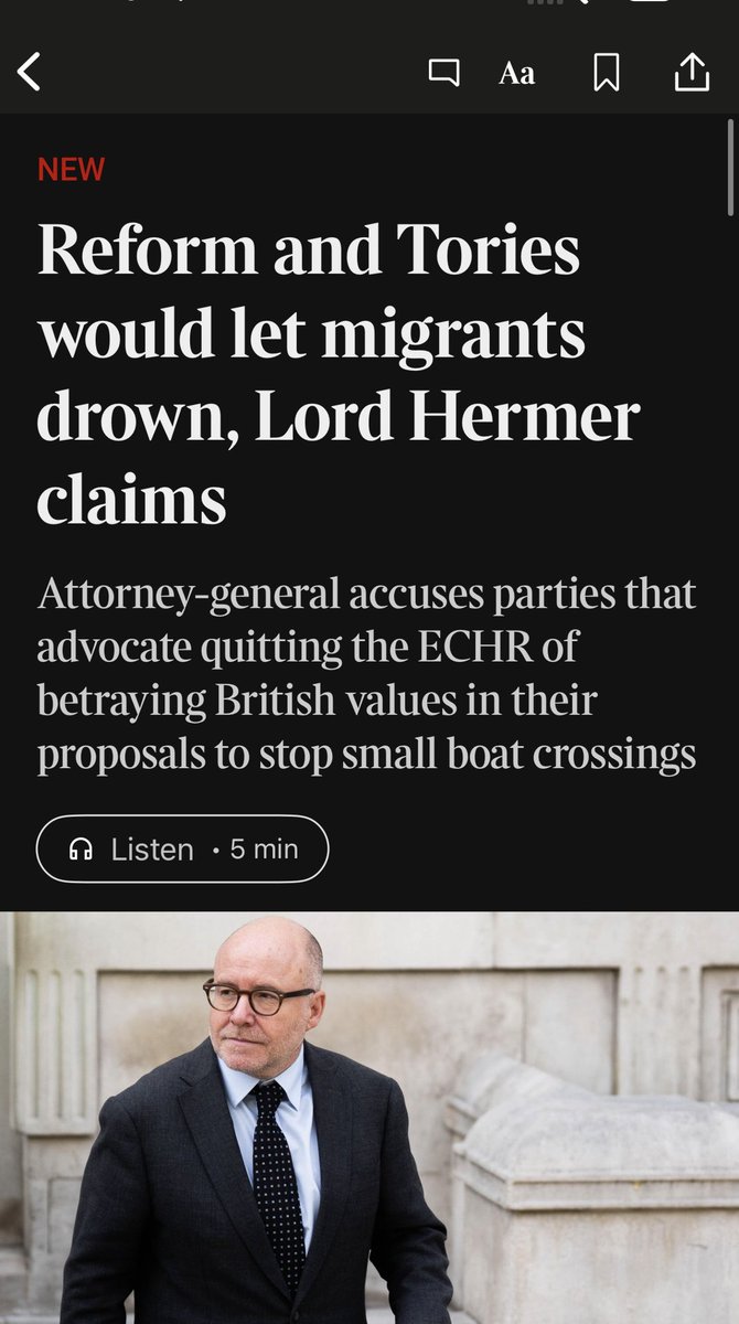 CPhilpOfficial's tweet photo. It is a disgraceful slur to suggest that those wanting to end illegal small boat immigration are prepared to see migrants drown

The fact is that human rights lawyers like Hermer and Starmer are part of the problem - because they think the often tenuous human rights claims of illegal immigrants are more important than protecting our border

Let’s not forget, the illegal immigrants are leaving France - a safe country

Small boat crossings are 45% up since the election and 73,000 have crossed under Starmer - more than under any other  Prime Minister.  And Hermer has the cheek to suggest this is acceptable. He is out of touch and a danger to our border security

We need to leave the ECHR so that all illegal immigrants can be deported within a week of arrival. Then the crossings would soon stop.  But Hermer and his Labour allies are not willing  to do this. So the illegal immigrants will continue to flood in under Labour