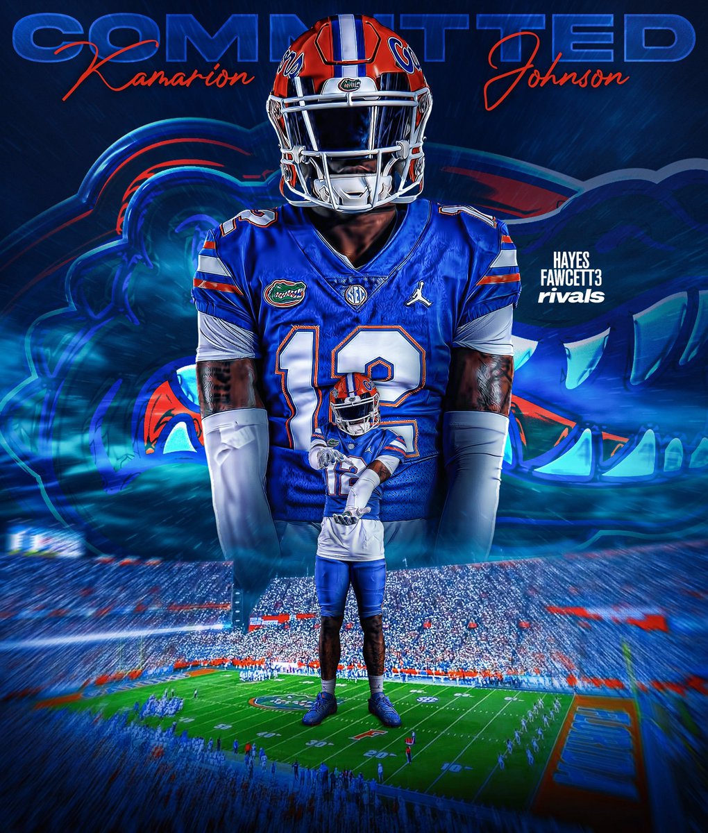 Corey_Bender's tweet photo. BREAKING: Another commitment for the Florida Gators!!

This time it's do-it-all ATH Kamarion Johnson, who's in Gainesville for his official visit.

He spoke with @GatorsOnline about why Florida won out in his recruitment.

DETAILS: https://t.co/9YPPGNsqHe https://t.co/56KvtzskBS