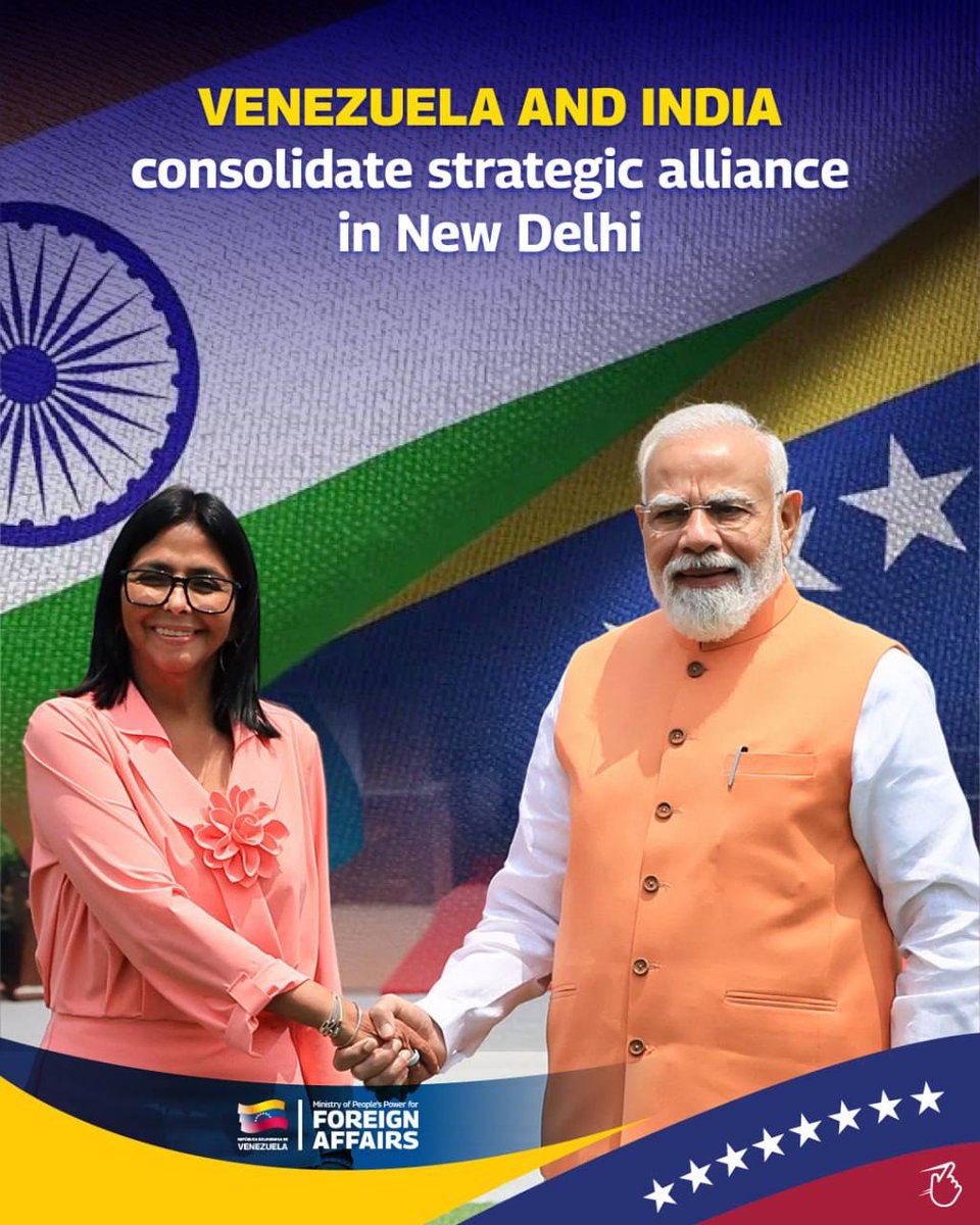 embTT_ve's tweet photo. #Venezuela and #India consolidate strategic alliance in #NewDelhi https://t.co/tOOQfU1cUv