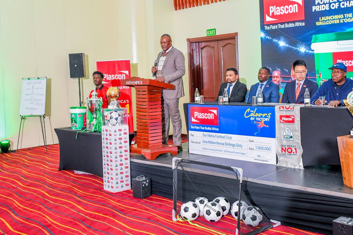 EliudOwalo's tweet photo. WITNESSED THE SIGNING OF A KSH 30 MILLION SPONSORSHIP DEAL FOR GOR MAHIA

This morning, at the Movenpick Hotel in Westlands, Nairobi,  I witnessed the signing of a new three-year Ksh. 30Million sponsorship deal between Gor Mahia FC and Kansai Plascon Kenya Ltd.

The Plascon team was led by MD Kota Enami while the Gor Mahia Management was led by Chairman Ambrose Rachier.

On behalf of the entire Gor Mahia fraternity, I thank Plascon for the sponsorship and appeal to more Corporate sponsors to come on board ahead of the CAF Champions League.

#Kogalo
#KansaiPlasconKenya