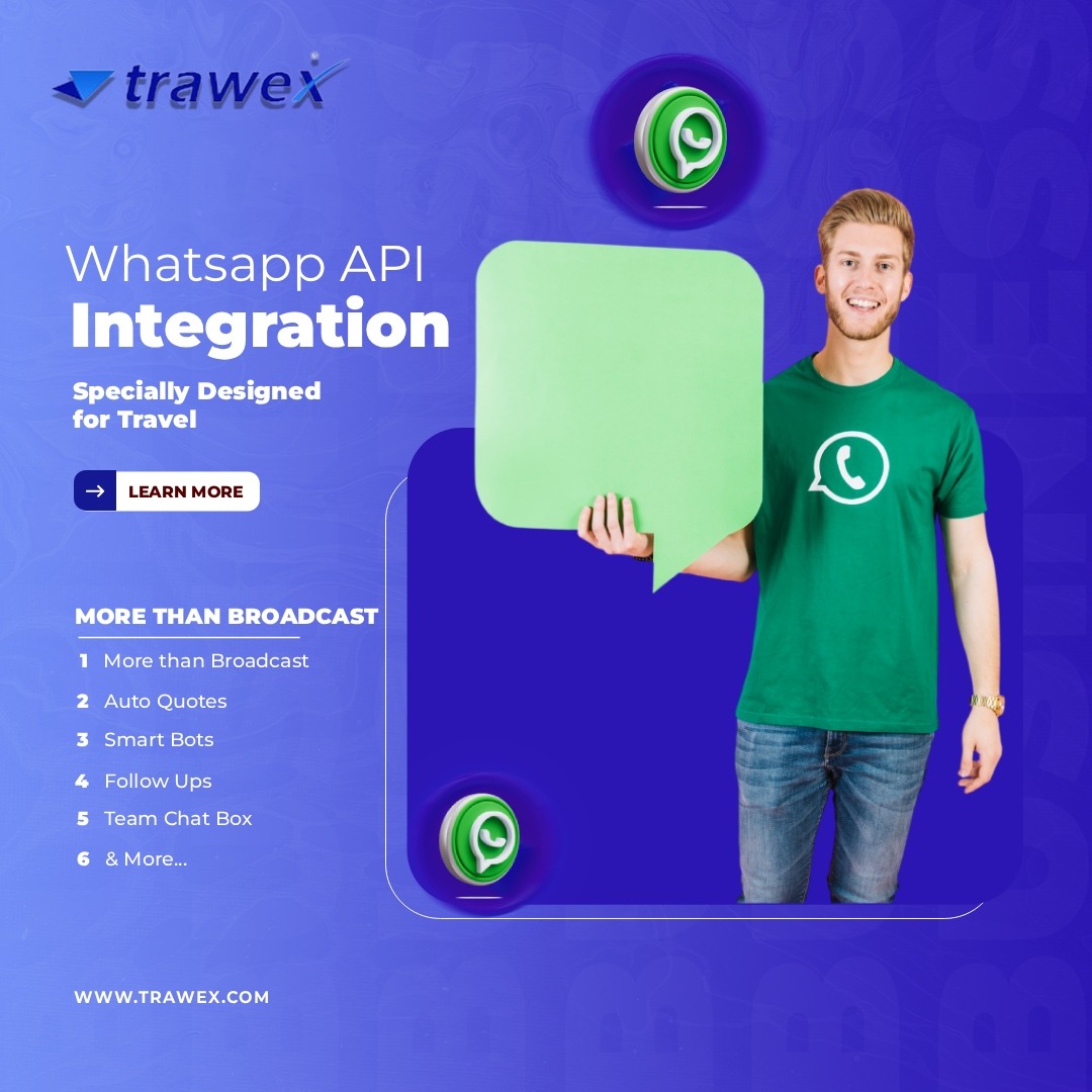 TrawexTech's tweet photo. @TrawexTech 's WhatsApp API Integration Specially Designed For Travel
📷 More than Broadcast
📷 Add Quotes
📷 Smart Bots
📷 Follow Ups
📷 Team Chat Box
📷 & More ...
#trawex #whatsappbusinessapi #whatsappbookingengine #travelbookingsystem #WhatsAppTravel https://t.co/PdkiVrvDTC