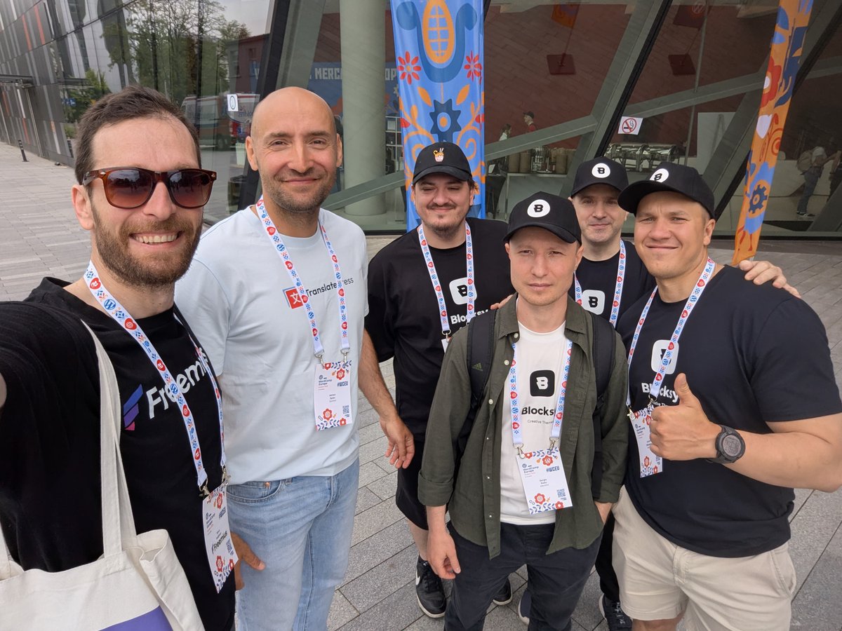 freemius's tweet photo. Day 2 at #WCEU is going 🔥
How has your day been so far? 

We met amazing makers from the WordPress community, hearing what they're building, the problems they're solving, and how they're scaling. 

These are the people making WordPress happen, shipping plugins, running shops, and supporting teams.

Big thanks to: @rmelogli from @checkoutsummit, Team @melapressHQ, Blocksy, and @TranslatePress for great conversations. 

If you're at #WCEU, we should meet! 
We're hosting an invite-only Makers Meetup near the Wordcamp venue today at 17:00 hours. 

If you haven't signed up, please join the waitlist here: https://t.co/9xkK2vdAb8

Food and Drinks are on us😉 #cheers