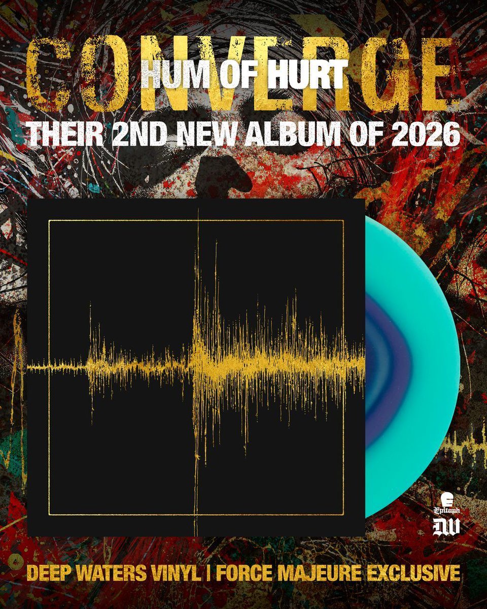 Convergecult's tweet photo. Converge: Two albums for 2026.
‘Hum of Hurt’ &amp; 'Love Is Not Enough' out now.

Listen, watch, order: https://t.co/ObzIt8rZvR
Tour dates: https://t.co/ScB15CxKO7 https://t.co/XAgc7Y4STP