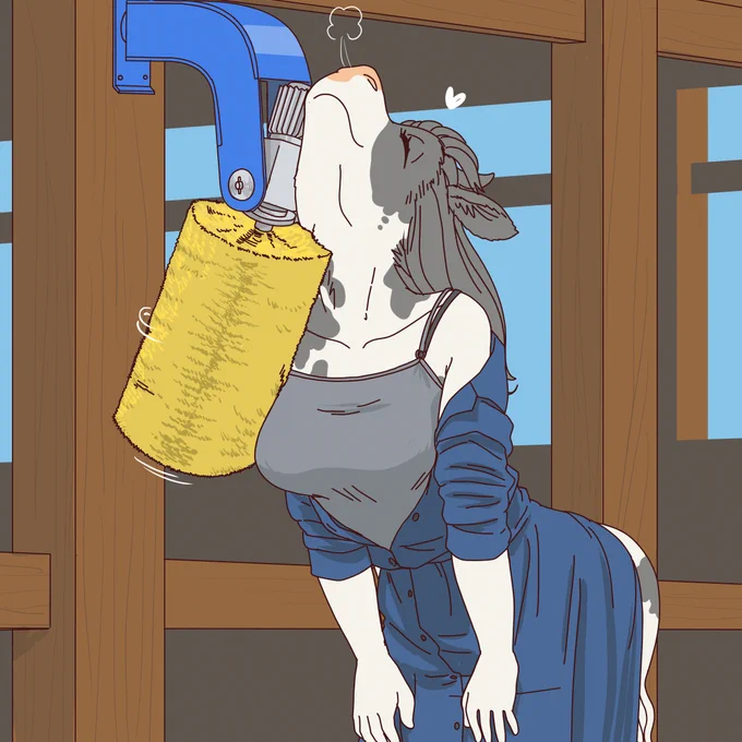 病みつきになるカウブラシ