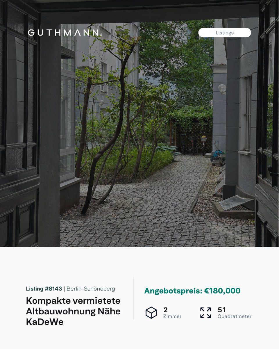 guthmannestate's tweet photo. In einem attraktiven Stuckaltbau vermitteln wir eine kompakte Wohnung im 3. OG des Seitenflügels.

🇬🇧https://t.co/rOf6E4HIsb
🇩🇪 https://t.co/RIbyFIrytR https://t.co/XvuN2V7jH5