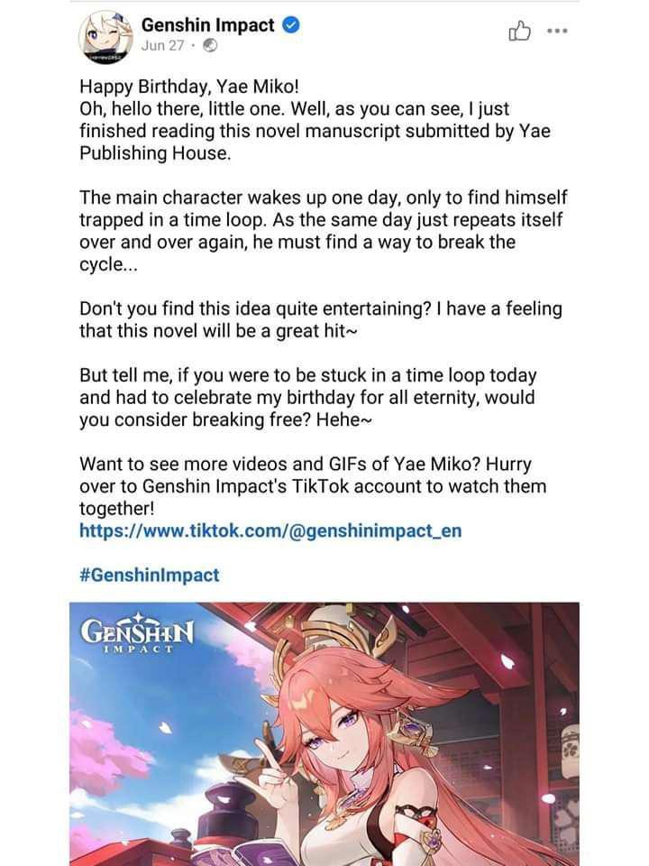 CeofEinova's tweet photo. Yae Miko must be preparing the nastiest spoiler for the Snezhnaya AQ in her birthday letter https://t.co/hKydjK1Lw5
