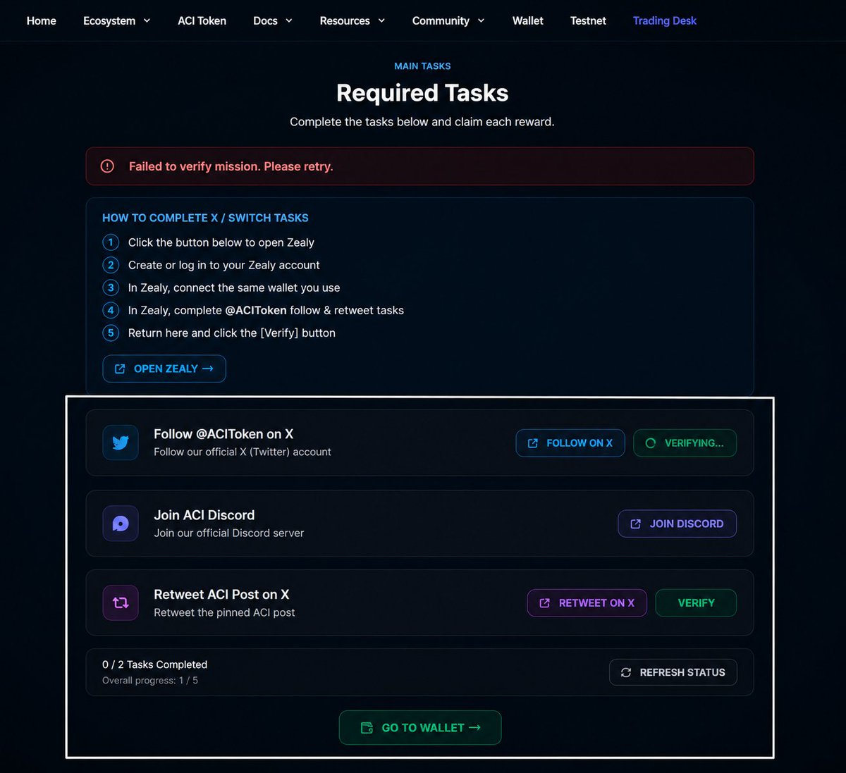 cryptonexxt's tweet photo. 🪂🪂 ACI Network Testnet is LIVE! @ACIToken

• Cost: $0 (FREE)
• Reward : $ACI Confirmed Airdrop' 🪂
• Testnet Allocation : 30M $ACI Allocated to Testnet participant's. 👀

""* *" ACI Network is an early stage crypto project building what it calls the "first AI blockchain" on Ethereum.Emphasizing post-quantum cryptography.

✅ Step-by-Step to Participate👇

➡️ Claim your testnet ETH : https://t.co/uQ9bodQ7NC OR / https://t.co/uDAJwv26yt 

- Request for Sepolia ETH

➡️ Join the Testnet : https://t.co/hpRnrBg1ps

- Connect your Testnet Wallet 
- Switch your wallet network to Sepolia Testnet.
- Swap & Stake
- Open the Wallet tab
- Swap Testnet ETH to $ACI
- You can swap a maximum of 250 $ACI.

⏺ Staking

- Open ACI Staking
- Switch to TESTNET mode
- Stake all your $ACI tokens.
- The lock period is 48 hours.
- Rewards can be claimed over 30 days (up to 20% reward).
- Unlock Mission 
- Complete Missions
- Finish available testnet missions

➡️ Then Complete Zealy Quests : https://t.co/fqhF2c2NYJ

- Complete All Available Social Tasks 
- Earn Additional Reward's 
- Done

📅 Phase 1 Deadline: 30th June 2026

📑 Full Details: https://t.co/ytqeBBLkED