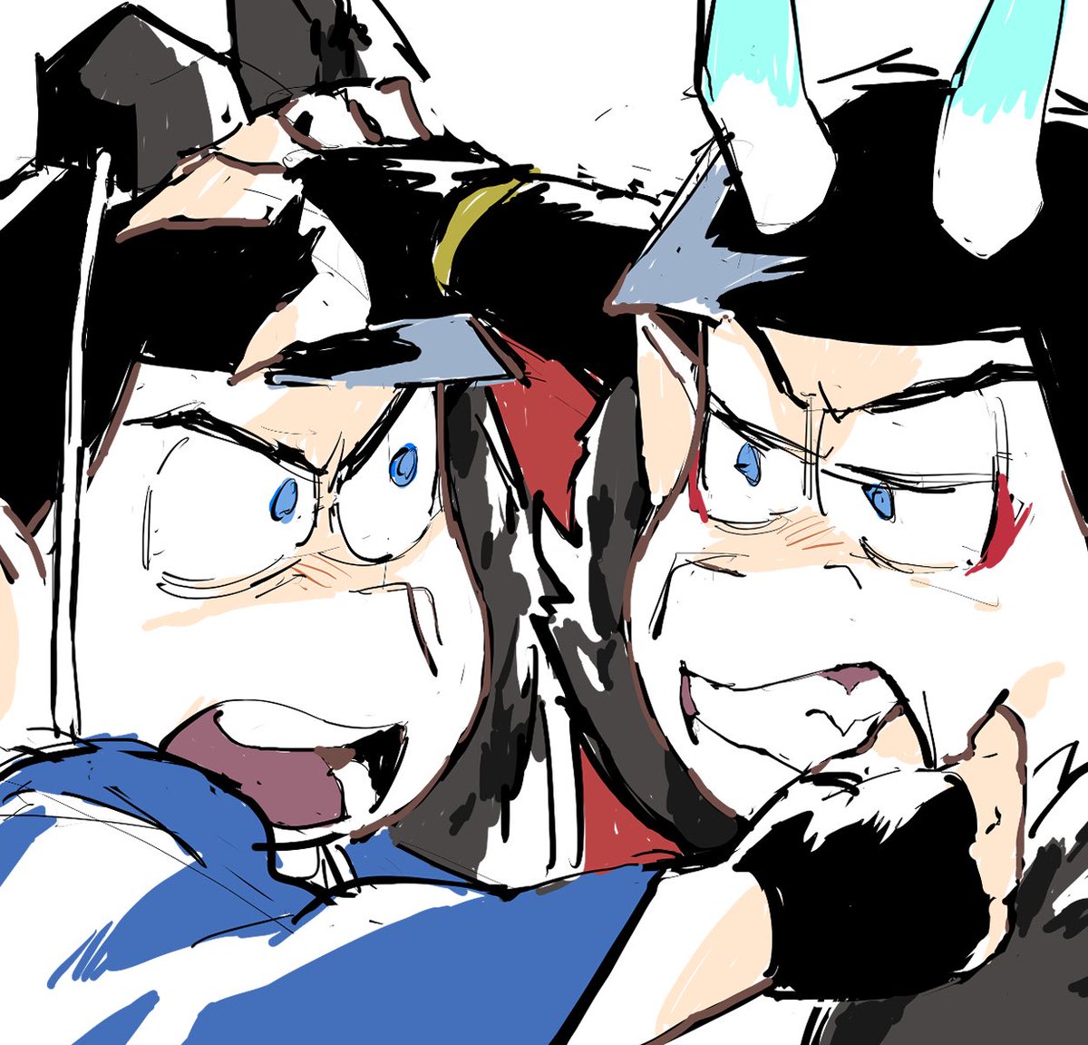C_hir0x's tweet photo. 割とガチめに喧嘩して欲しい天狗ぴと青ぴ https://t.co/wjrJTRSq5R