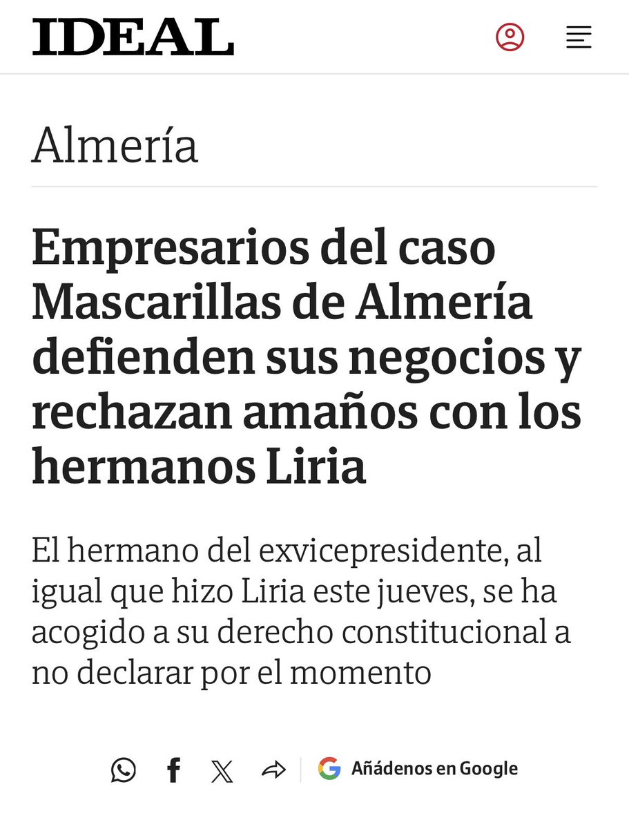 mavazquezb's tweet photo. 39 segundos le ha dedicado  @canalsur TV en el N1 al segundo día de declaraciones del ‘caso Mascarillas’ de Almería, con toda la anterior cúpula del #PP provincial imputada. Ni siquiera se ha dicho que la causa afecta al PP.

Antes, 12 minutos al ‘caso Leire Díez’.

¿Periodismo? https://t.co/UucGrW1sux