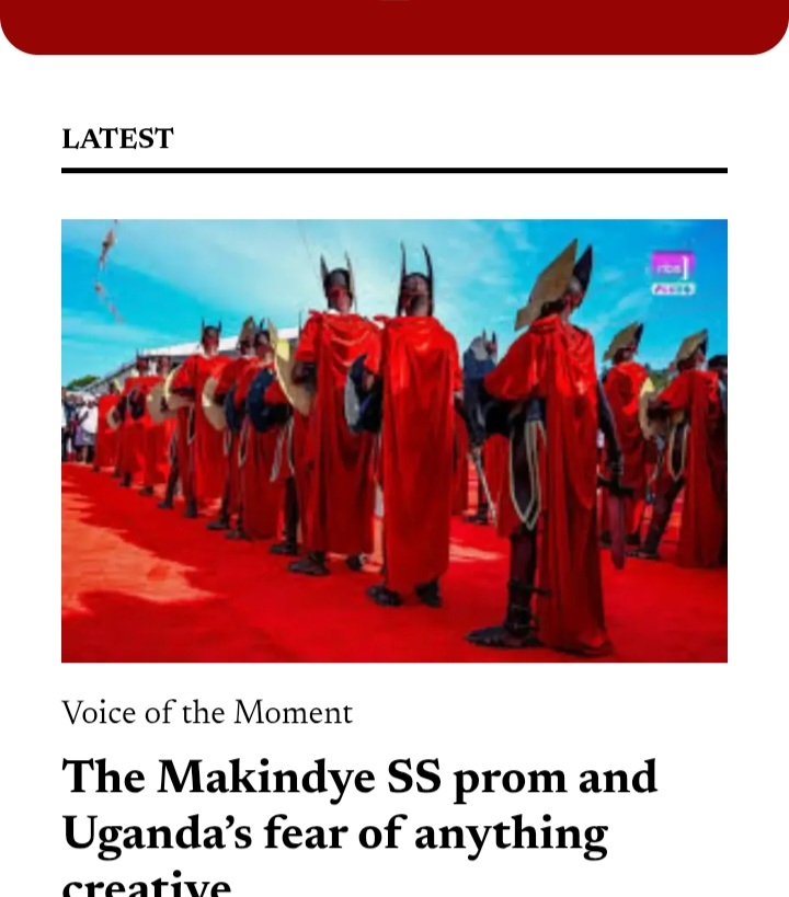 kazbuk's tweet photo. ■ The Makindye SS prom got people talking
■ But not for the right reasons
■ 𝗘𝗝 𝗠𝗮𝗴𝗮𝗺𝗯𝗼 asks the uncomfortable question: Do we have a problem with creativity that doesn't fit the familiar template? 
✅️ Read the 𝗢𝗽𝗲𝗻 𝗝𝗼𝘂𝗿𝗻𝗮𝗹 (https://t.co/sejV770dHP). https://t.co/nbRVDYZ6d9