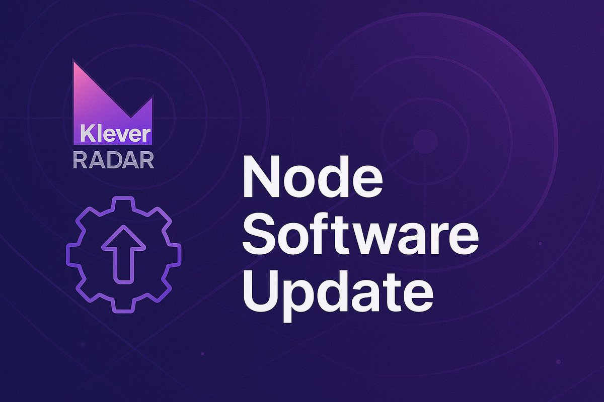 KleverRadar's tweet photo. Newer node software found:
v1.7.19-rc1
Validator: NODE-NL-V2 /FB
โ๏ธNote: This is for informational purposes only.
Please do not install the update without instructions from the Klever team.
#Klever #KLV #KFI #Kleverchain https://t.co/xmfQspRunX