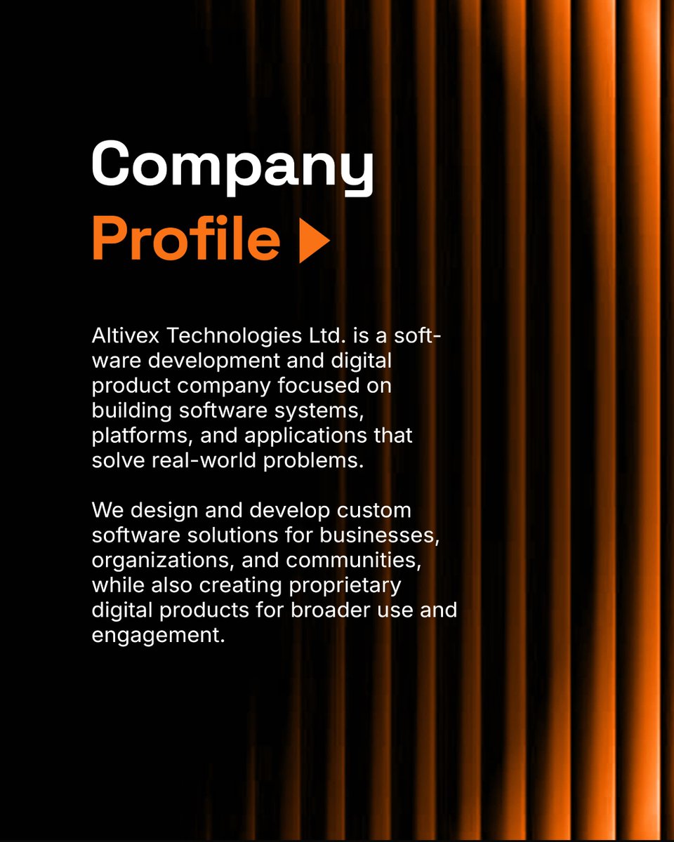 Altivextech's tweet photo. We build what businesses actually need.

Swipe to get to know more about Us. https://t.co/e6LxyASvdc