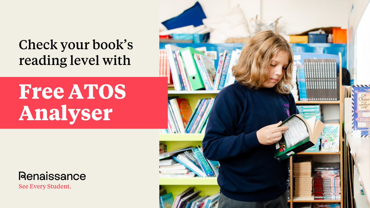 RenLearnUK's tweet photo. Unsure whether a book or text passage is the right level of challenge for your students? 📚

Our free ATOS analyser can help measure text complexity quickly and clearly with an easy-to-understand grade-level score.

Try it for free here: https://t.co/MmDPExv52H https://t.co/D4RKNnlkWH