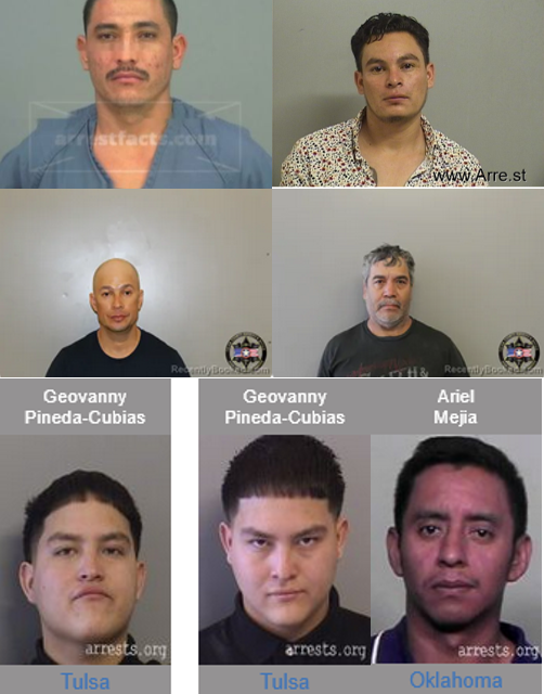 RobertDinTulsa's tweet photo. The feds announced a bunch of indictments in the Northern District of Oklahoma yesterday but most of the copy and paste accounts won't touch it because the feds don't provide any photos in there press releases.

Problem solved.

💥Elmer Jeovanni Argueta Alejo.  Honduran.  Deported in  2011, 2012 and 2013.

💥Wilman Caballero Ramirez.  Honduran.  Deported in  2011, 2019 and 2020.

💥Abel Guerra Morataya.  Mexican.  Deported in 2005, 2006 and 2015.

💥Socorro Magallanes Medrano.  Mexican.  Shitload of drug trafficking type charges.

💥Geovanny Alexander Pineda Cubias.  El Salvadoran.  Guns and Drugs.

💥Ariel Gustavo Mejia Perez. Guatemalan.  Deported in  2007 and 2012.

🚨Almost all of you still think, after all of those deportations, that deportation is still a solution.  FFS.