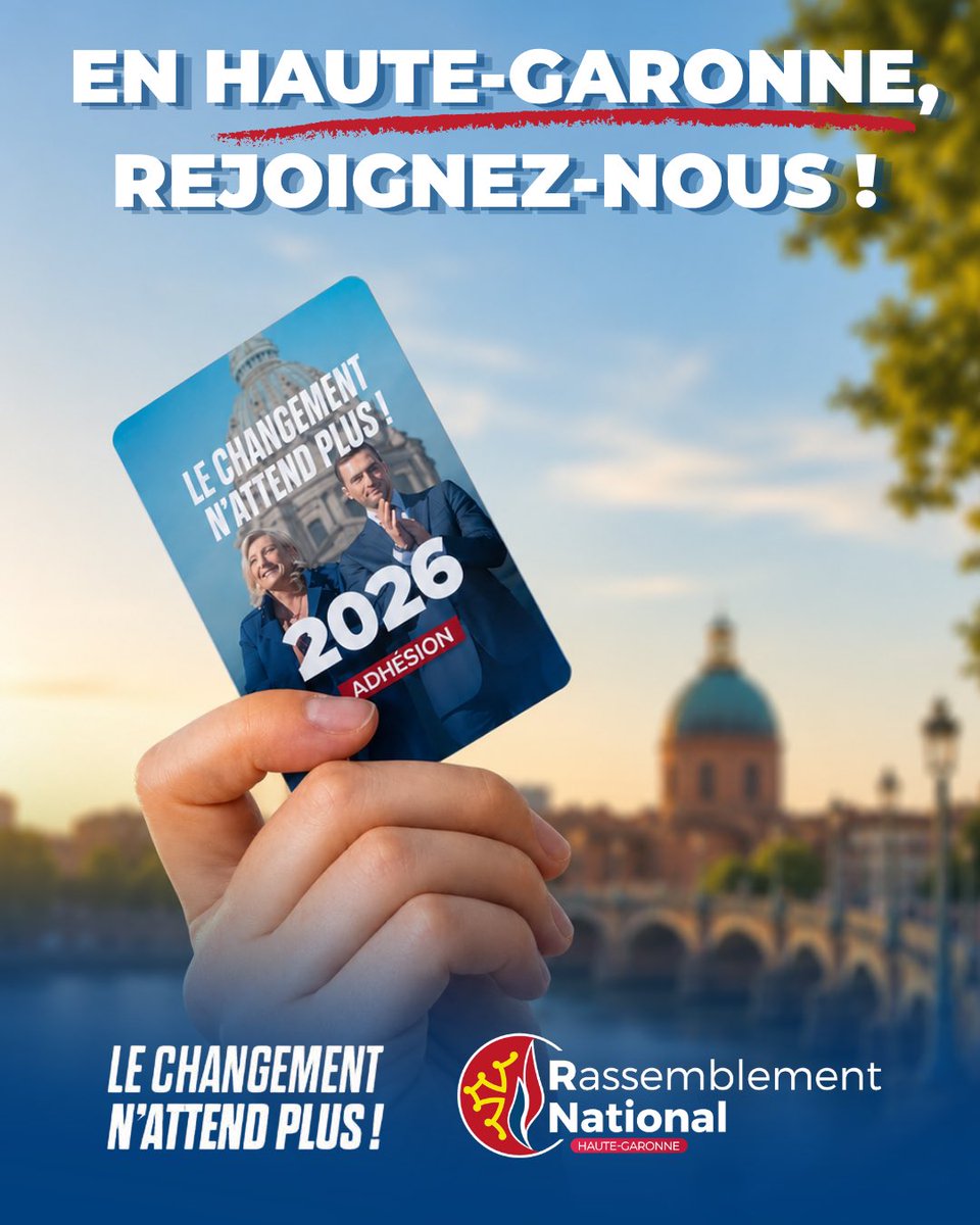 RN_HauteGaronne's tweet photo. 🔵 Ensemble, l’alternance est possible pour tourner définitivement la page du macronisme et redresser la France !

🇫🇷 En Haute-Garonne, rejoignez le 1er parti de France : https://t.co/Qi6d2MpUgM https://t.co/bSc7nV2Oyp