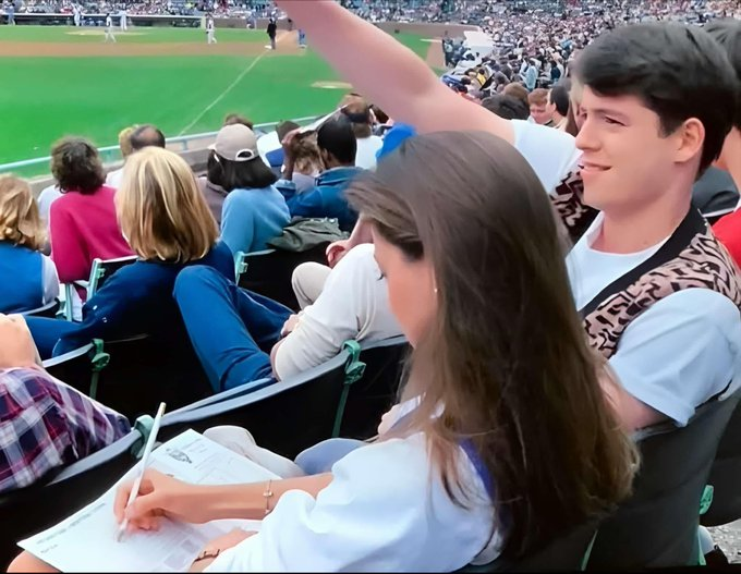 nut_history's tweet photo. If you ever find a pretty girl who keeps a score at a baseball game, marry her.

OTD in 1985 - Ferris Bueller attends a Cubs/Braves game at Wrigley Field

Braves win 4-2 in eleven innings https://t.co/m5yQvyLGVt