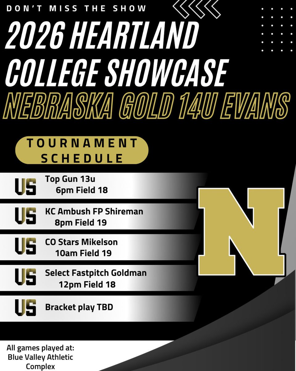 NEGoldEvans2011's tweet photo. Headed to KC for the Top Gun Heartland College Showcase! https://t.co/5EvqKmPgNJ