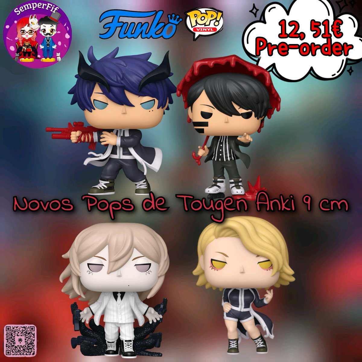 semperfif's tweet photo. 🔥 Novidade para os fãs de Tougen Anki! 😍

Os Funko Pops de 9 cm estão finalmente disponíveis e já podem ser encomendados para entrega em agosto de 2026! 🎁🎨

Perfeitos para colecionadores e amantes da série 🌟

#TougenAnki #FunkoPops #PréEncomenda #ColecionáveisGeek #GeekStore https://t.co/Ic9u7UJ3Pi