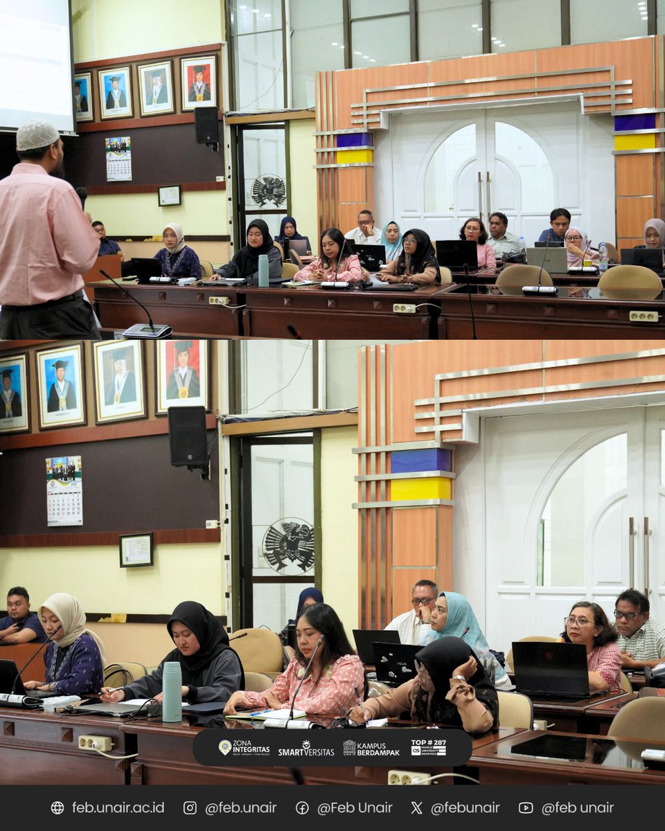 febunair's tweet photo. Kemampuan mengolah data statistik tidak otomatis menghasilkan penelitian yang berkualitas. Perspektif tersebut menjadi benang merah dalam Guest Lecture Business Analysis yang diselenggarakan Departemen Akuntansi pada Jumat (05/06/2026) di Aula Tirto FEB UNAIR. https://t.co/1LGkL6wNB5