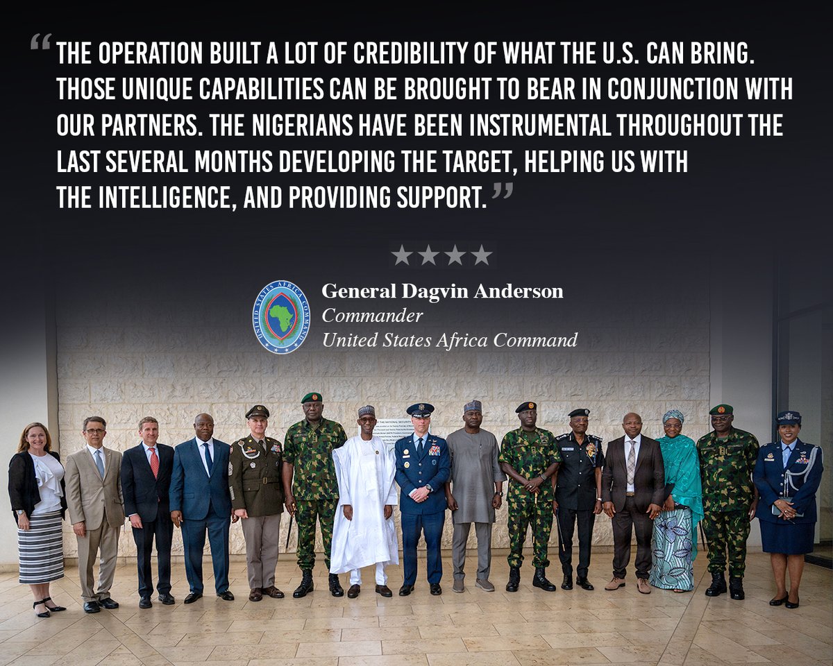 USAfricaCommand's tweet photo. Committed to protecting our people &amp; our interests. In coordination with the Armed Forces of Nigeria, operations in Northeastern Nigeria underscores the value of our partnership. Make no mistake, our two nations will relentlessly pursue &amp; neutralize terrorist threats. #Nigeria https://t.co/Xs9NFxJqlb