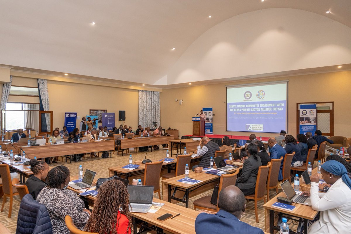 KAS_Kenya's tweet photo. Together with lawmakers and the private sector @KEPSA, we are driving dialogue that turns policy into real economic opportunity for the counties in Kenya. 
#KASKenya #CountyCompetitiveness #KEPSA #PublicPrivateDialogue https://t.co/yklqTeg5Bk