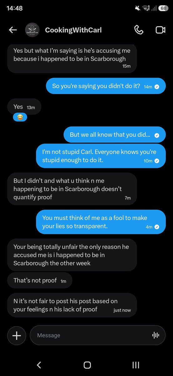 WresWithAbusers's tweet photo. Here is Carl claiming he didn't do it and it is lies. https://t.co/QJN1KpDF8P